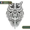 Tatouage Temporaire Viking<br> Hibou Scandinave (Tribal)