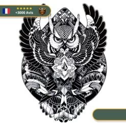 Tatouage Temporaire Viking<br> Hibou Scandinave En Fureur
