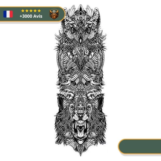 Tatouage Temporaire Viking<br> Hræsvelg Tanngrisnir Et Fenrir 1 Tatouage Temporaire Viking<br> Hræsvelg Tanngrisnir Et Fenrir