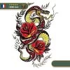 Tatouage Temporaire Viking<br> Jörmungand Le Serpent Géant