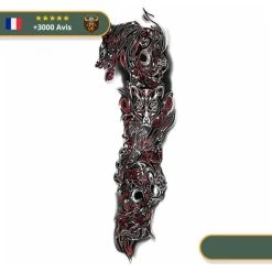 Tatouage Temporaire Viking<br> Loup Fenrir En Métal