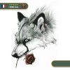 Tatouage Temporaire Viking<br> Loup Scandinave Fenrir Chassant
