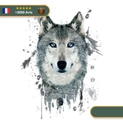 Tatouage Temporaire Viking<br> Loup Scandinave Aux Yeux Bleus