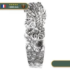 Tatouage Temporaire Viking<br> Montagnes Enneigées Du Valhalla