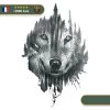 Tatouage Temporaire Viking<br> Repos Du Loup Scandinave Fenrir