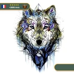 Tatouage Temporaire Viking<br> Sagesse Du Loup Fenrir