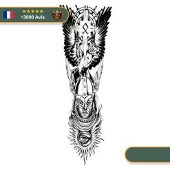 Tatouage Temporaire Viking<br> Thor Combattant Hræsvelg