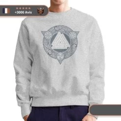 Sweat-shirt Valknut 6 Sweat-shirt Valknut -Viking Soldes Magasin Valknutgris
