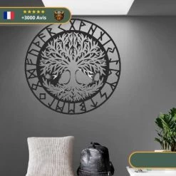 Stickers Arbre Viking | Noir Et Blanc 6 Stickers Arbre Viking | Noir Et Blanc -Viking Soldes Magasin Yggdrasil autocollant mural arbre de vie Rune papier peint en vinyle pour fen tre Viking nordique.jpg q50 removebg preview