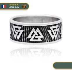 Anneau Scandinave Valknut | Argent