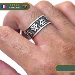 Anneau Scandinave Valknut | Argent -Viking Soldes Magasin anneau viking valknut argent