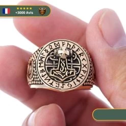 Bague Mjöllnir Viking | Bronze -Viking Soldes Magasin bague bronze marteau de thor