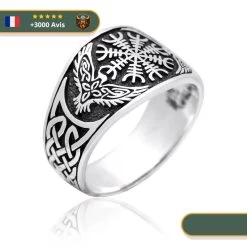 Bague Hugin & Munin | Argent -Viking Soldes Magasin bague celtique aegishjalmur corbeau