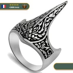 Bague Viking Authentique | Argent -Viking Soldes Magasin bague corbeau odin