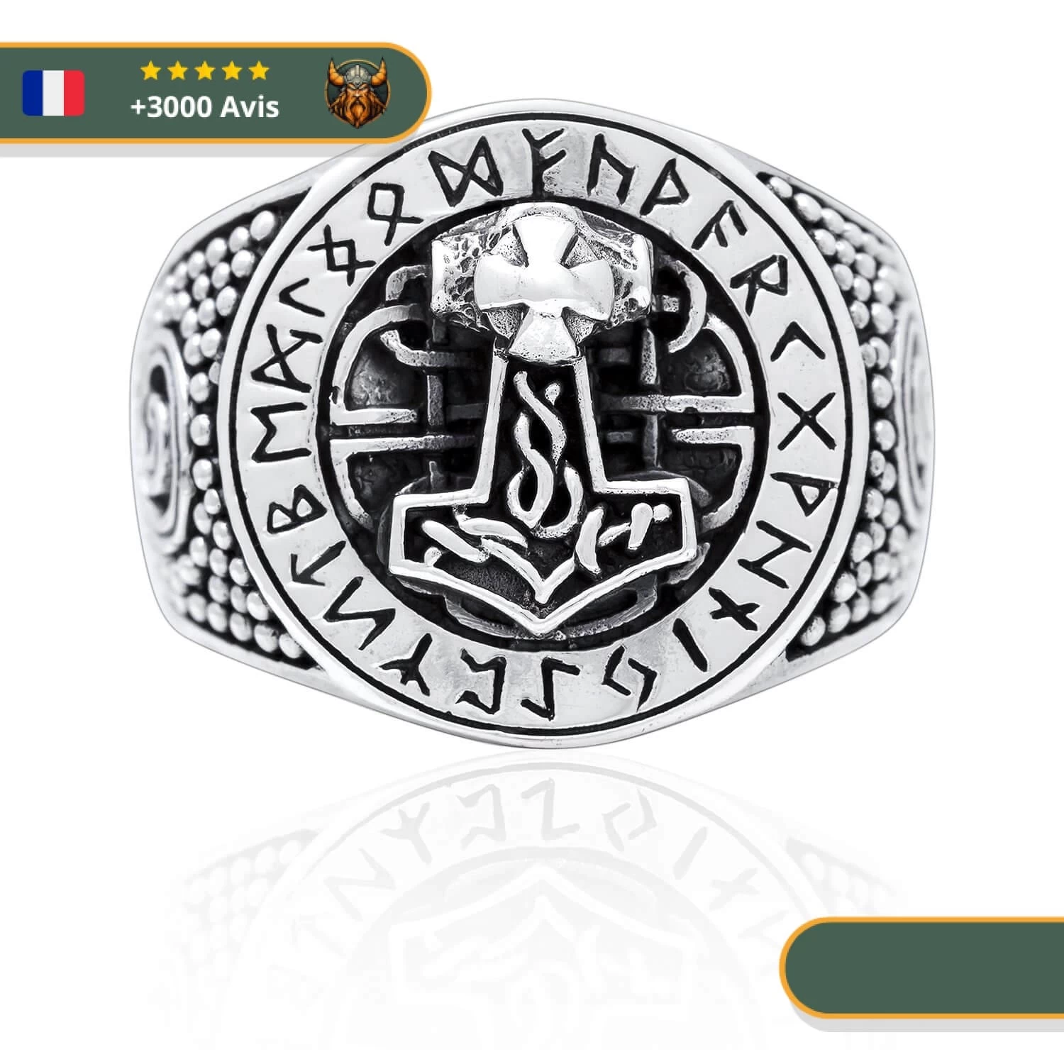 Bague Mjöllnir Authentique | Argent 1 Bague Mjöllnir Authentique | Argent