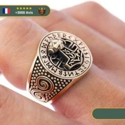 Bague Mjöllnir Viking | Bronze -Viking Soldes Magasin bague marteau de thor bronze
