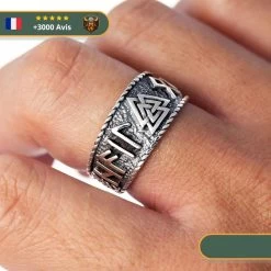 Bague Viking Du Jarl | Argent -Viking Soldes Magasin bague rune valknut