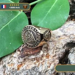Runes Valknut -Viking Soldes Magasin bague valknut