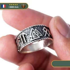 Bague Viking Du Jarl | Argent -Viking Soldes Magasin bague valknut rune argent