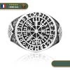 Bague Vegvisir Style Viking | Argent