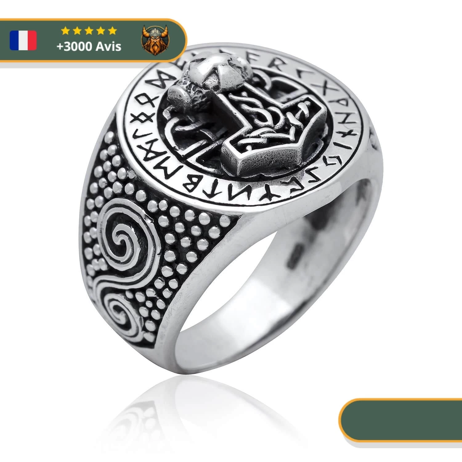 Bague Mjöllnir Authentique | Argent 2 Bague Mjöllnir Authentique | Argent – Image 2