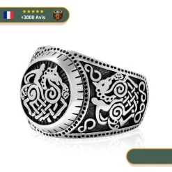 Bague Cheval Sleipnir Odin | Argent -Viking Soldes Magasin bague viking cheval sleipnir odin