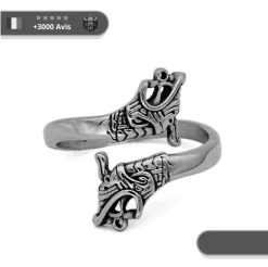 Bague Viking Tête De Drakkar