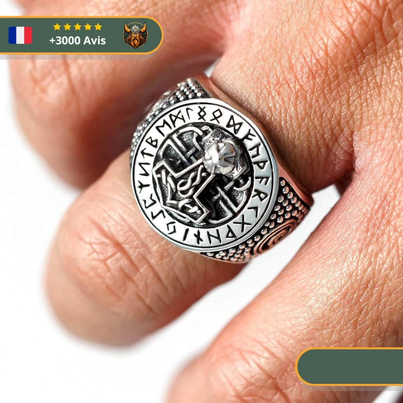 Bague Mjöllnir Authentique | Argent 4 Bague Mjöllnir Authentique | Argent – Image 4