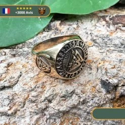 Runes Valknut -Viking Soldes Magasin bague viking valknut bronze