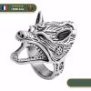 Bague Viking Tête De Fenrir & Ouvre Bouteille