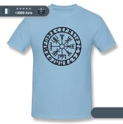 T-shirt Viking Vegvisir -Viking Soldes Magasin bleuiel