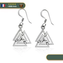 Boucle D'Oreilles Valknut | Argent