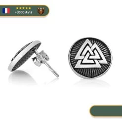 Boucles D'Oreilles Valknut | Argent