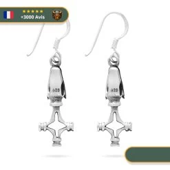 Boucles D'Oreilles Viking Tête De Loup Fenrir | Argent -Viking Soldes Magasin boucles oreilles viking tete de loup