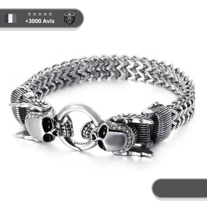 Bracelet Viking Crâne D'Odin 1 Bracelet Viking Crâne D'Odin