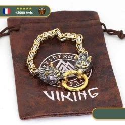 Bracelet Viking Loup Fenrir -Viking Soldes Magasin bracelet loup geant dore fenrir 32186186432663