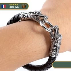 Bracelet Viking Serpent Jörmungandr | Argent -Viking Soldes Magasin bracelet serpent jormungandr argent
