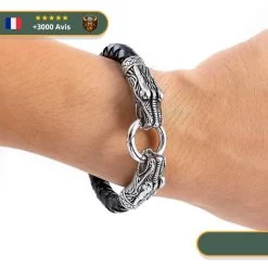 Bracelet Viking Serpent Jörmungandr | Argent -Viking Soldes Magasin bracelet serpent jormungandr en argent