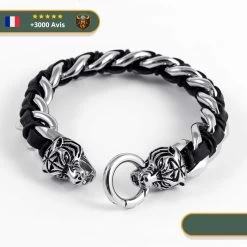Bracelet Viking Tête De Tigre | Argent -Viking Soldes Magasin bracelet tete de tigre