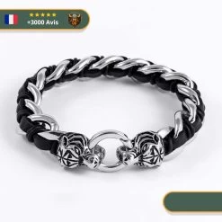 Bracelet Viking Tête De Tigre | Argent