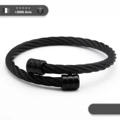 Bracelet Viking Cœur Noir
