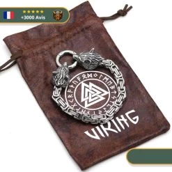 Bracelet Viking Loup Fenrir -Viking Soldes Magasin braceletfenrirenargentavecpochette