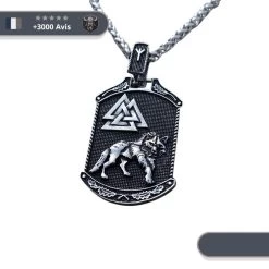 Collier Viking Loup & Valknut