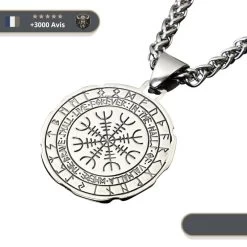 Collier Viking Aegishjalmur -Viking Soldes Magasin collier heaume dos