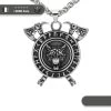 Collier Viking Loup Fenrir Et Runes
