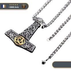Collier Viking Mjolnir & Triquetra
