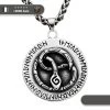 Collier Viking Serpent Et Runes