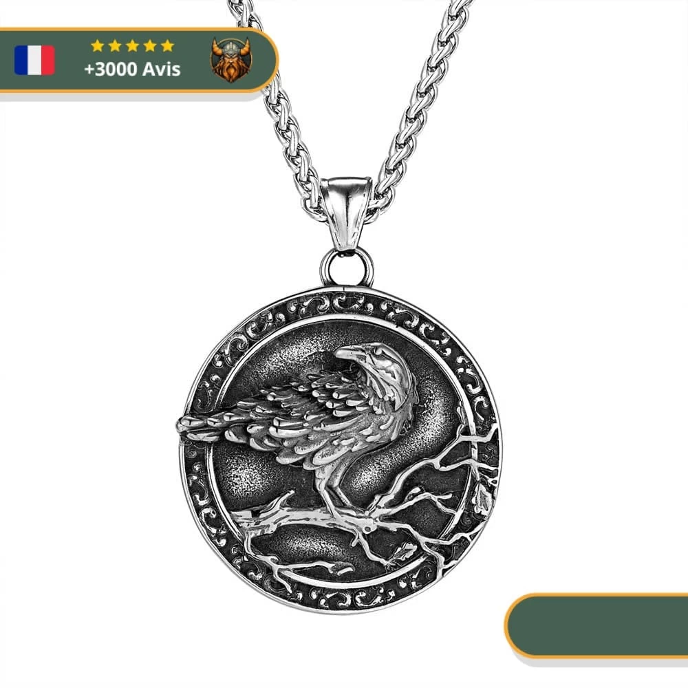 Collier Viking Corbeau Du Dieu Odin 2 Collier Viking Corbeau Du Dieu Odin – Image 2