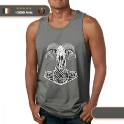 Débardeur Musculation Mjolnir -Viking Soldes Magasin debardeur crane gris fonce