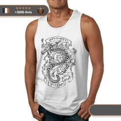 Débardeur Musculation Serpent De Midgard 7 Débardeur Musculation Serpent De Midgard -Viking Soldes Magasin debardeur dragon blanc